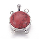 Synthetic Red Turquoise Box Clasps G-L473-B08-1