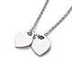 304 Stainless Steel Pendant Necklaces NJEW-E141-33-4