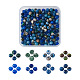 Craftdady 240 Stück 8 Farben gefärbte natürliche Sesam-Jaspis/Kiwi-Jaspis-Unterlegscheibe-Perlen G-CD0001-11-1