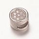Brass Micro Pave Cubic Zirconia  Slide Charms ZIRC-H061-29-2