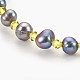 Natural Pearl Beads Stretch Bracelets BJEW-JB03893-04-2