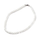 Runde Perlenkette aus Glasperlen für Männer und Frauen NJEW-JN03923-01-1