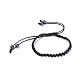Pulseras ajustables de cordón trenzado de poliéster encerado BJEW-JB04340-01-1