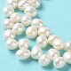 Fili di perle di perle d'acqua dolce coltivate naturali PEAR-J007-64-4