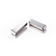 304 Stainless Steel Rectangle Magnetic Clasps with Glue-in Ends X-STAS-E046-13-3