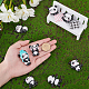 Arricraft mini decorazioni da banco in legno di pino naturale e simpatici set di decorazioni per panda in plastica DJEW-AR0001-05-3