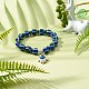 Evil Eye Resin Beads Stretch Bracelet for Girl Women X-BJEW-JB06762-01-2