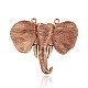 Tibetan Style Alloy Animal Elephant Big Pendant Links PALLOY-J504-09R-NF-1