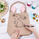 NBEADS Easter Theme Rabbit Ear Gift Bags ABAG-WH0025-07A-3