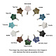 Yilisi 24pcs 12 estilos estrella colgantes de piedras preciosas naturales y sintéticas G-YS0001-22-3