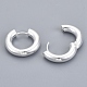 Brass Huggie Hoop Earrings X-KK-R136-061S-NF-4