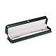 Puレザージュエリーボックス  レジンクラウン付き  ネックレス包装箱用  長方形  濃い緑  5.6x24.2x3.8cm CON-C012-01C-1
