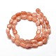 Natural Sunstone Nuggets Beads Strands G-J335-18-2