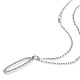 TINYSAND  inchO inch Shaped 925 Sterling Silver Cubic Zirconia Pendant Necklaces TS-N317-S-3