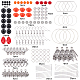 Sunnyclue 176 pcs diy kits de fabricación de pendientes con temática de halloween DIY-SC0014-72-2