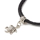 Bracelet cordon perles européennes en verre à facettes BJEW-JB07035-01-4