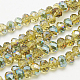 Chapelets de perles en rondelles facettées en verre électrolytique EGLA-D020-6x4mm-M-2