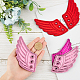 GORGECRAFT 3 Pairs Shoe Wings Accessory Shoes Decorations Lace in Wings Angel Red Fabric Lace Decoration Charm for DIY Shoes Craft Skates Sneakers Running Shoes DIY-GF0003-64B-3