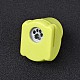 スクラップブッキングとペーパークラフト用のランダムな単色またはランダムな混合色のミニプラスチッククラフトペーパーパンチセット  ペーパーシェイパー  犬の足跡  33x26x32mm AJEW-L051-11-2