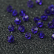 多面カットダブルコーンイミテーションクリスタルガラスビーズ  藤紫色  直径約4mm  厚さ3.5mm  穴：1mm X-G22QS072-4