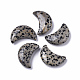 Forme de lune jaspe dalmatien naturel guérissant les pierres de paume de poche en cristal G-T132-001-1