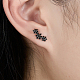 Cubic Zirconia Flower Stud Earrings HO3572-2-2