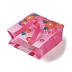Mother's Day Theme Printed Flower Non-Woven Reusable Folding Gift Bags with Handle ABAG-F009-C03-3