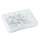 80 pièces 8 styles de perles d'espacement en laiton avec strass RB-FS0001-03-2