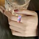 Resin Simple Plain Band Finger Ring with Clouds Pattern for Women JR850A-4