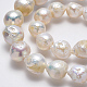Fili di perle di keshi di perle barocche naturali PEAR-R064-10-3