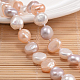 Collana con perline e pepite di perle naturali NJEW-P126-B-01C-01-2