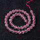 Rosa naturale fili di perle di quarzo G-R173-8mm-04-2