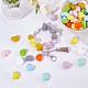 100Pcs Heart Silicone Beads for Keychain Making Cute Silicone Beads Bulk Silicone Bead Kit for Jewelry DIY Craft Making JX310A-6