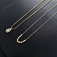 Ensemble de colliers avec pendentif ovale en plastique NJEW-K257-08G-2