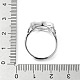 Componentes del anillo de plata de ley 925 ajustable redondo plano&nbsp;STER-G042-07P-4