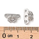 Brass Micro Pave Clear Cubic Zirconia Slide Charms KK-P239-19P-3