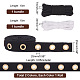 PandaHall Elite 2 Colors Cotton Grommet Eyelet Tape Ribbons with Brass Eyelet Rings OCOR-PH0002-34-4