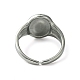 304 anello a polsino aperto in acciaio inossidabile RJEW-L110-013P-3