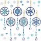 Kits de pintura de diamantes de decoración colgante de copo de nieve de navidad diy WG77635-01-1