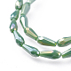 Electroplated Glass Beads Strands EGLA-L015-FR-B-3