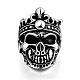 Punk Rock Style 316L Surgical Stainless Steel Skull Wide Band Rings for Men RJEW-BB01260-10AS-1