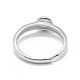 Adjustable Rhodium Plated 925 Sterling Silver Finger Ring Components STER-L055-019P-3
