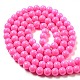 Chapelets de perles en verre peintes DGLA-S071-8mm-B8-4