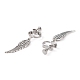 5 Pairs 5 Styles Tibetan Style Alloy Wing Earrings Sets EJEW-JE04455-5