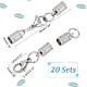 PandaHall Elite 20 Sets 304 Stainless Steel Lobster Claw Clasps STAS-PH0004-74-2