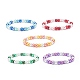 Glass Pearl Beaded Stretch Bracelet for Women BJEW-JB08710-1