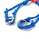 Polyester & Spandex Cord Bracelet Sets BJEW-JB06367-04-5