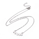 Halskette mit Mondphasenanhänger aus Legierung für Frauen NJEW-G030-04P-2