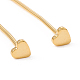 Brass Heart Head Pins FIND-B009-01G-3