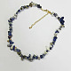 Natural Sodalite Chips Beaded Necklace NJEW-FZ00004-10-1